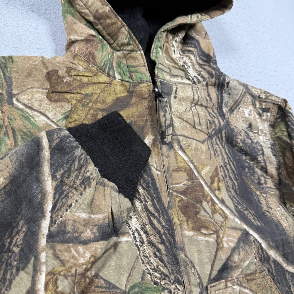 Walls Youth Realtree Camo Hooded Insulated Jacket Brown Green Size 14 Regular